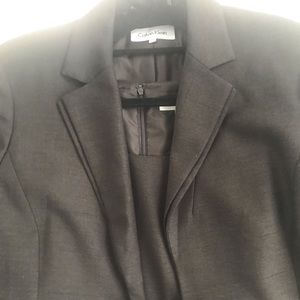 Calvin Klein sheath dress w/long open front jacket